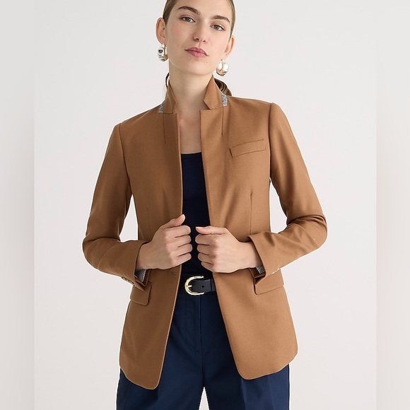 SOLD⭐️BNWOT Trendy JCREW Regent luxury wool equestrian boho blazer w countryvibe - Picture 3 of 15